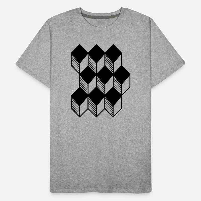 cube 3D T-shirt bio Premium Homme