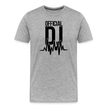 dj - T-shirt bio Premium Homme - gris chiné - Devant - Damien (186cm)