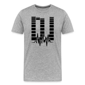 dj - T-shirt bio Premium Homme - gris chiné - Devant - Damien (186cm)