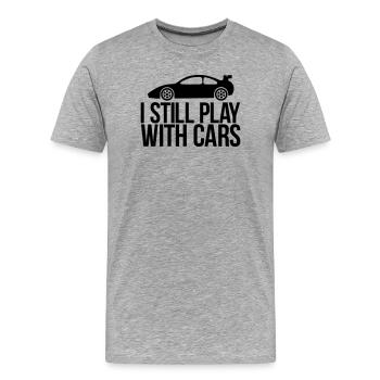 auto - Männer Premium Bio T-Shirt - Grau meliert - Vorne - Damien (186cm)