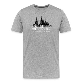 UBI BENE IBI COLONIA Köln Skyline Spruch - Männer Premium Bio T-Shirt - Grau meliert - Vorne - Damien (186cm)
