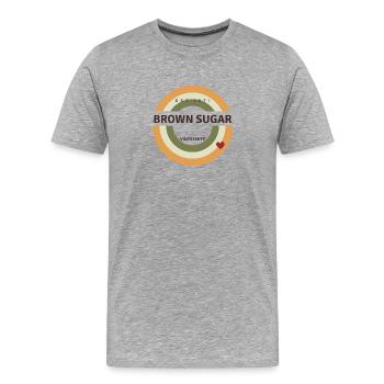 Brown sugar - Men's Premium Organic T-Shirt - heather grey - Front - Damien (186cm)