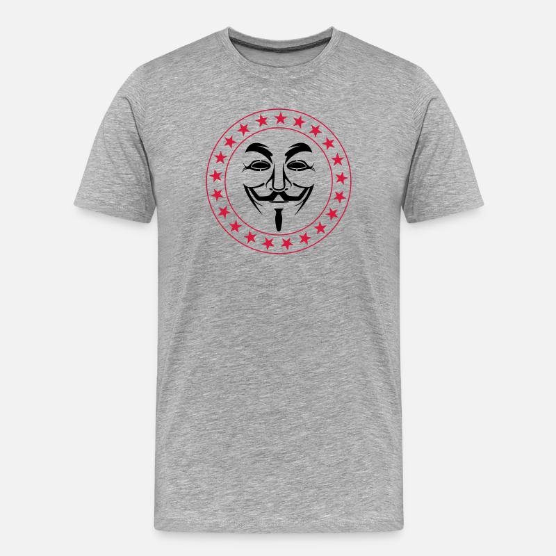 Anonymous - Men's Premium Organic T-Shirt - heather grey