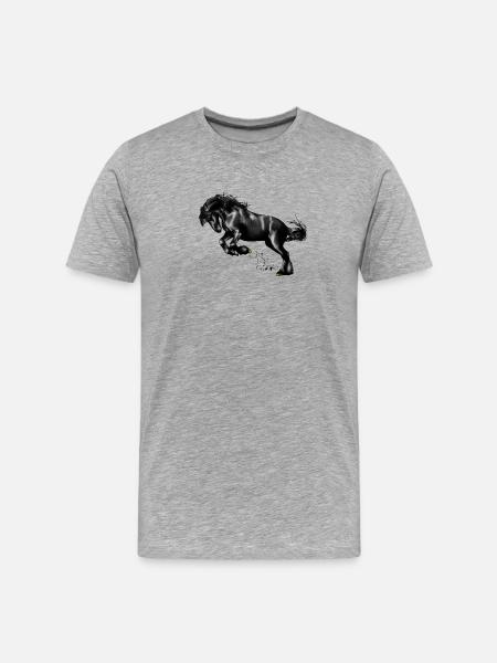 cheval - T-shirt bio Premium Homme - gris chiné