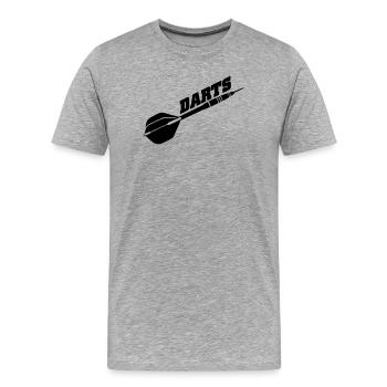 jeu de fléchettes - T-shirt bio Premium Homme - gris chiné - Devant - Damien (186cm)