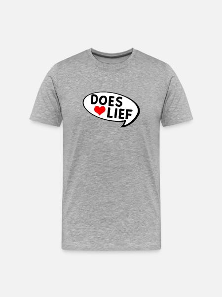 Doeslief Sweet Message Heart - Men's Premium Organic T-Shirt - heather grey