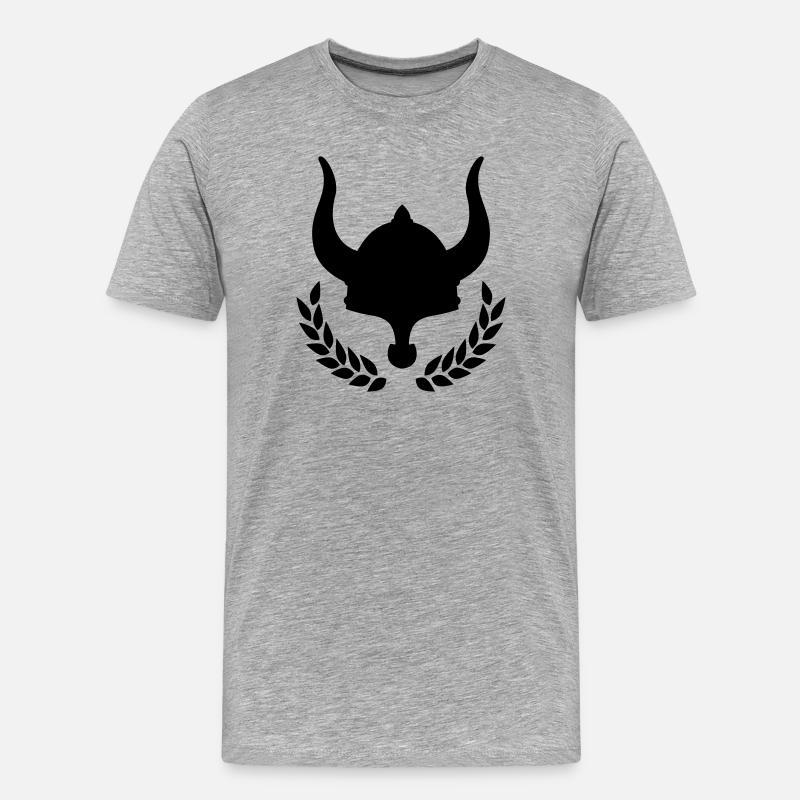 wikinger vikings - Männer Premium Bio T-Shirt - Grau meliert