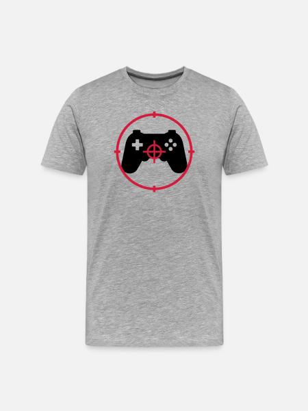 Gamer / Gaming - Men's Premium Organic T-Shirt - heather grey