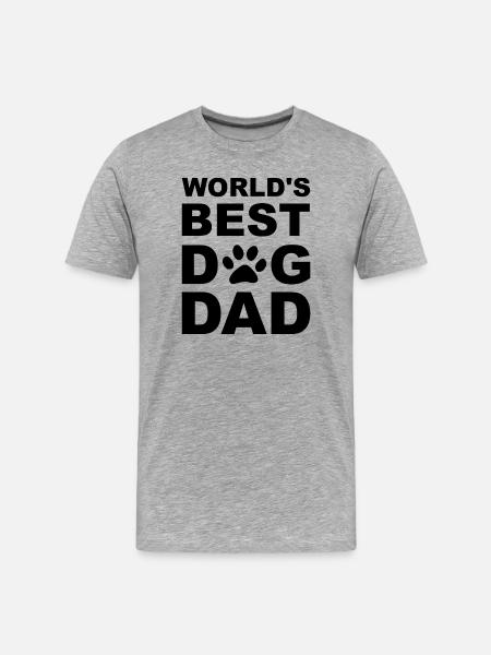 Worlds best dog dad - Men's Premium Organic T-Shirt - heather grey