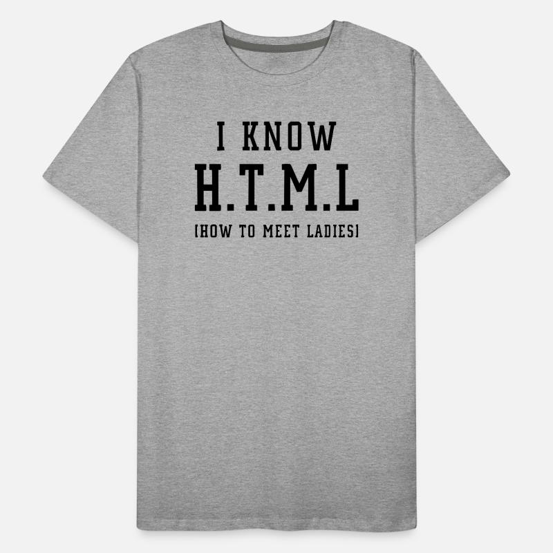 Je connais le HTML T-shirt bio Premium Homme