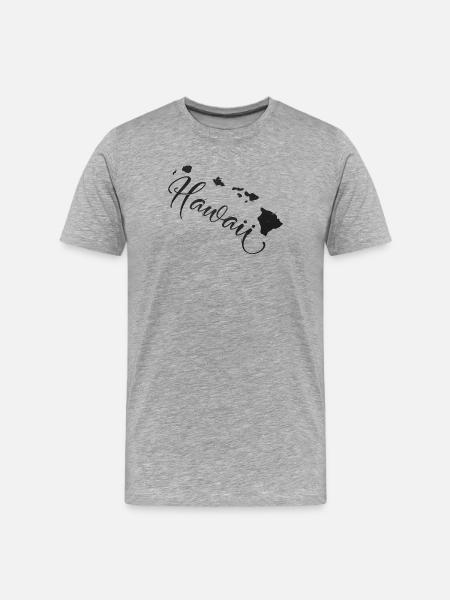 Hawaii - Männer Premium Bio T-Shirt - Grau meliert