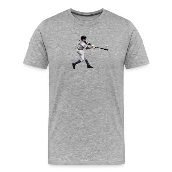 baseball - Men's Premium Organic T-Shirt - heather grey - Front - Damien (186cm)