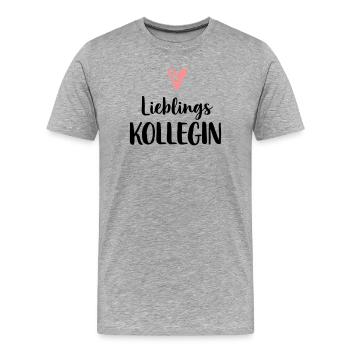 Lieblings Kollegin Beruf Arbeit Freundschaft - Männer Premium Bio T-Shirt - Grau meliert - Vorne - Damien (186cm)