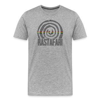 Reggae Rastafari - T-shirt bio Premium Homme - gris chiné - Devant - Damien (186cm)