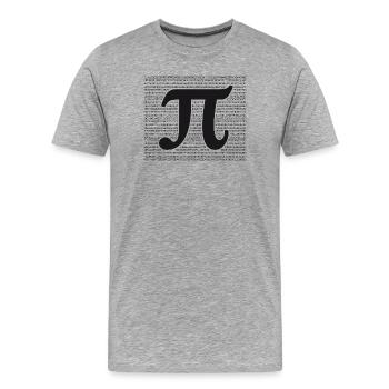 Pi als vollständige Zahl - Männer Premium Bio T-Shirt - Grau meliert - Vorne - Damien (186cm)
