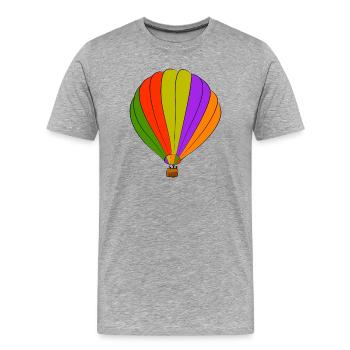 hot air balloon - Men's Premium Organic T-Shirt - heather grey - Front - Damien (186cm)