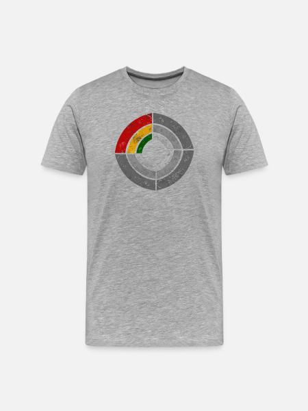 Graphic Power Radar Reggae Illustration - Men's Premium Organic T-Shirt - heather grey