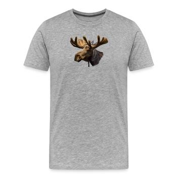 élan - T-shirt bio Premium Homme - gris chiné - Devant - Damien (186cm)