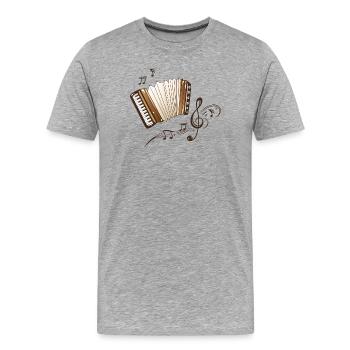 Accordion Music Folk Music - Men's Premium Organic T-Shirt - heather grey - Front - Damien (186cm)