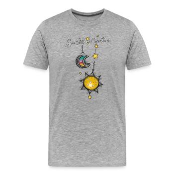 Lanternes Saint Martin - T-shirt bio Premium Homme - gris chiné - Devant - Damien (186cm)