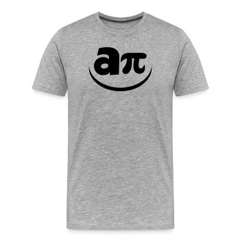 La formule du bonheur - T-shirt bio Premium Homme - gris chiné - Devant - Damien (186cm)