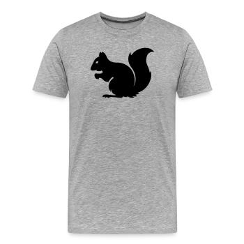 squirrel - Men's Premium Organic T-Shirt - heather grey - Front - Damien (186cm)