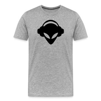 dj - T-shirt bio Premium Homme - gris chiné - Devant - Damien (186cm)