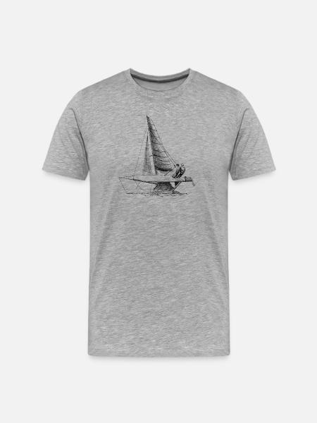 catamaran - Men's Premium Organic T-Shirt - heather grey