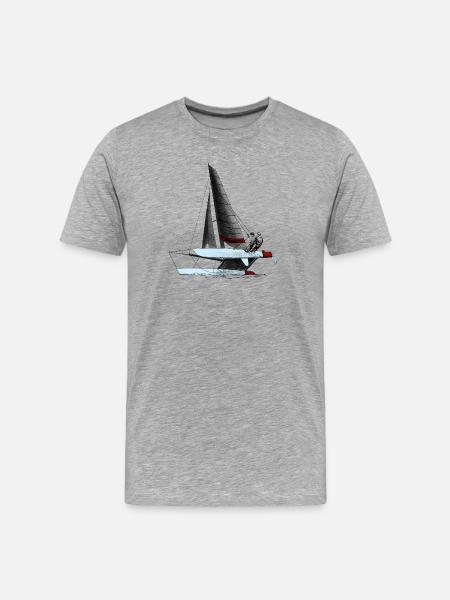 catamaran - Men's Premium Organic T-Shirt - heather grey