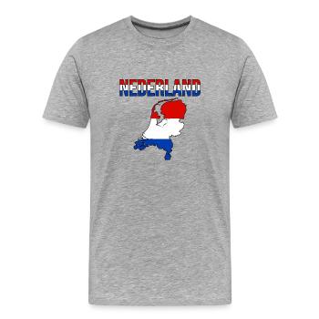 Netherlands Netherlands - Men's Premium Organic T-Shirt - heather grey - Front - Damien (186cm)