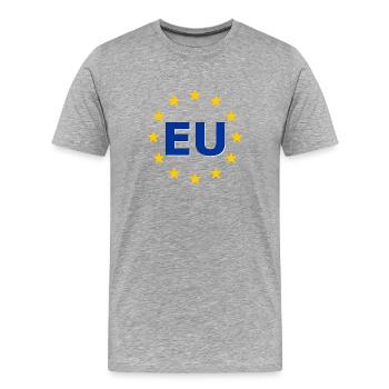 Symbole de l’UE dans l’anneau d’étoiles - T-shirt bio Premium Homme - gris chiné - Devant - Damien (186cm)
