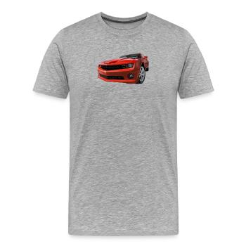 Sportwagen - Männer Premium Bio T-Shirt - Grau meliert - Vorne - Damien (186cm)