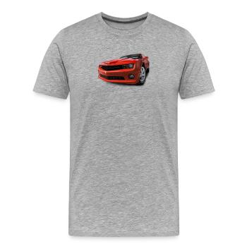 Sportwagen - Männer Premium Bio T-Shirt - Grau meliert - Vorne - Damien (186cm)