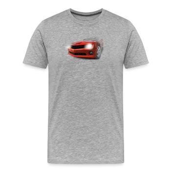 Sportwagen - Männer Premium Bio T-Shirt - Grau meliert - Vorne - Damien (186cm)