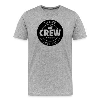 festival crew - Men's Premium Organic T-Shirt - heather grey - Front - Damien (186cm)
