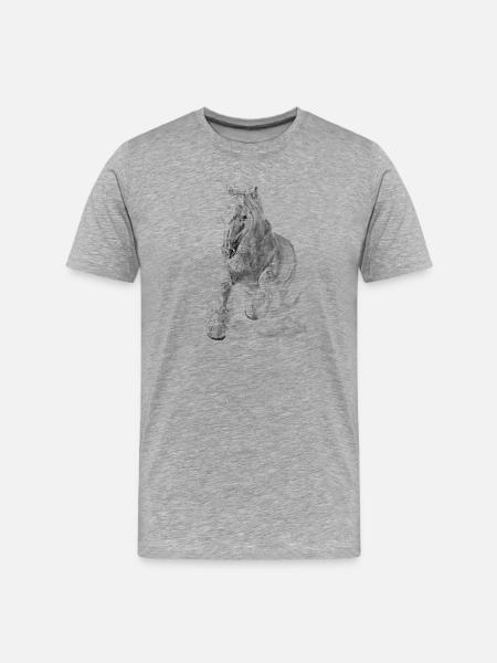 cheval - T-shirt bio Premium Homme - gris chiné