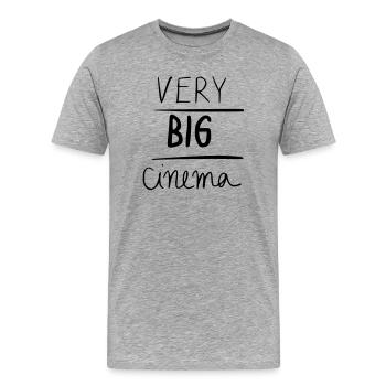very big cinema - Men's Premium Organic T-Shirt - heather grey - Front - Damien (186cm)