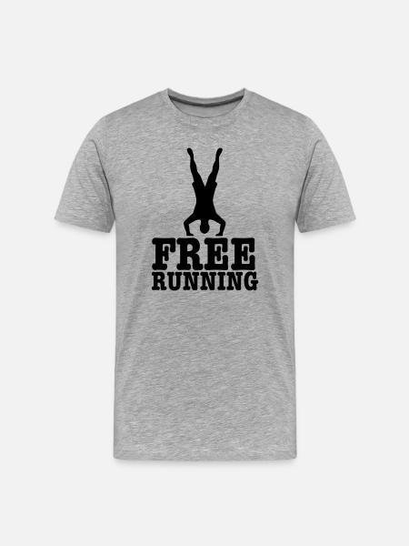free running - Men's Premium Organic T-Shirt - heather grey