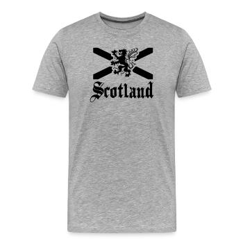 ecosse - T-shirt bio Premium Homme - gris chiné - Devant - Damien (186cm)