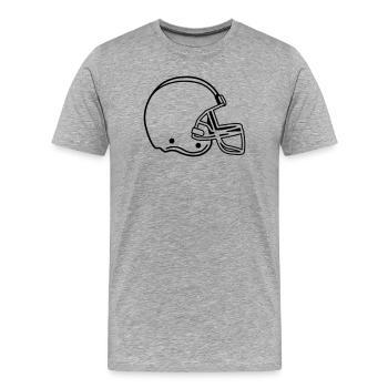 american football - Men's Premium Organic T-Shirt - heather grey - Front - Damien (186cm)
