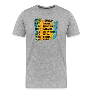 Style urbain Zone urbaine Art Design - T-shirt bio Premium Homme - gris chiné - Devant - Damien (186cm)
