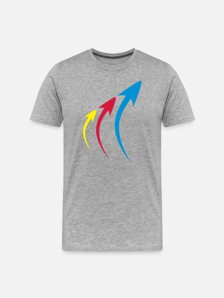 pfeile formen symbole - Männer Premium Bio T-Shirt - Grau meliert