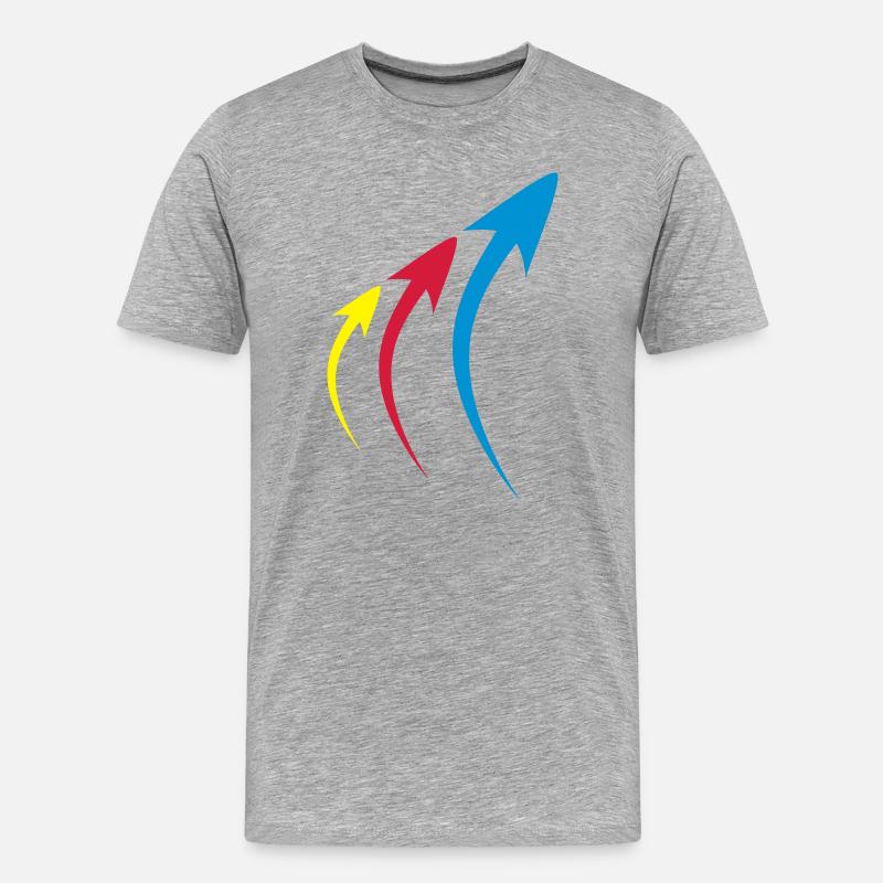 pfeile formen symbole - Männer Premium Bio T-Shirt - Grau meliert