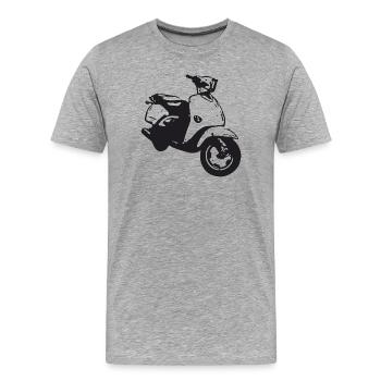 roller - Männer Premium Bio T-Shirt - Grau meliert - Vorne - Damien (186cm)