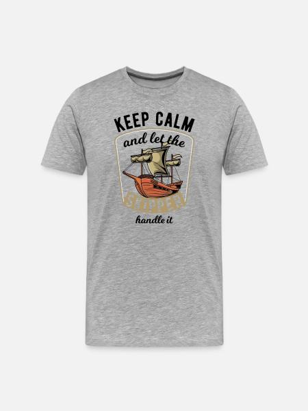 Keep Calm Sailing - Men's Premium Organic T-Shirt - heather grey