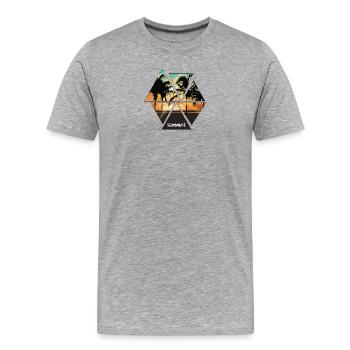 sunset - Men's Premium Organic T-Shirt - heather grey - Front - Damien (186cm)
