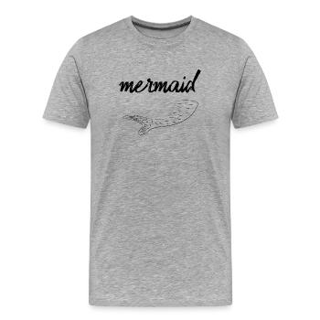 sirène - T-shirt bio Premium Homme - gris chiné - Devant - Damien (186cm)