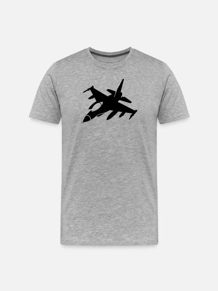 Luftwaffe - Männer Premium Bio T-Shirt - Grau meliert