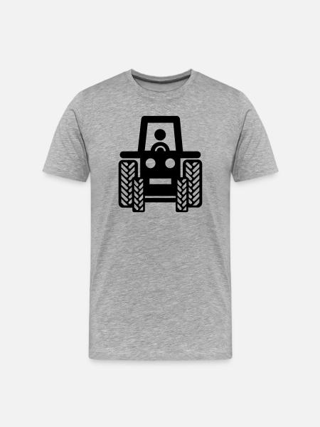Traktor - Männer Premium Bio T-Shirt - Grau meliert