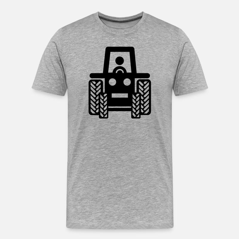 Traktor - Männer Premium Bio T-Shirt - Grau meliert